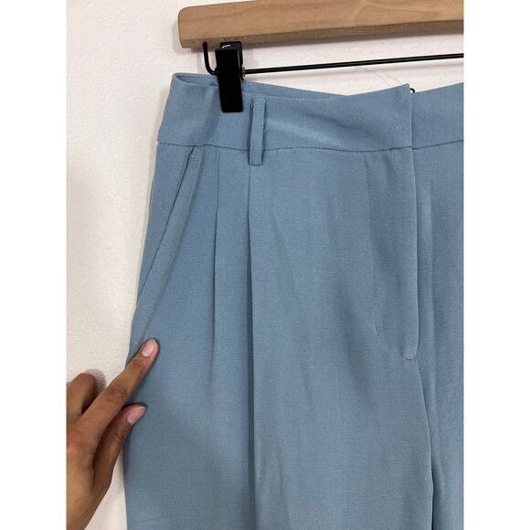 Shinestar Light Blue Pleated Wide Leg Trousers Pants NWT Size M - Picture 3 of 8